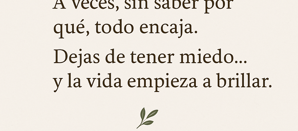 Cuando dejas de luchar contigo